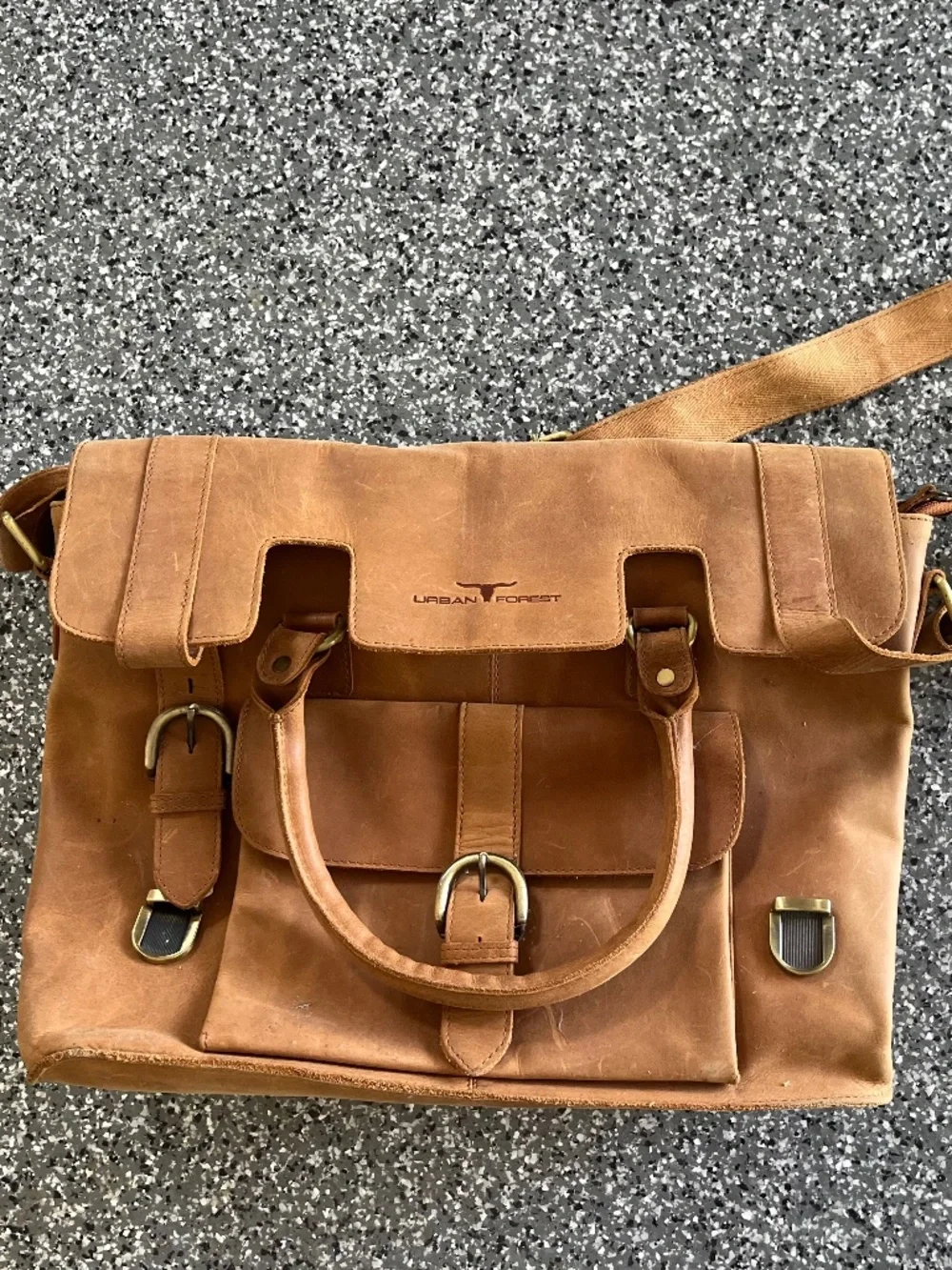 Urban forest messenger bag